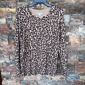 New Leopard Print Long Sleeve Top
